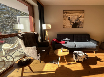 Spaceous living room with sofa