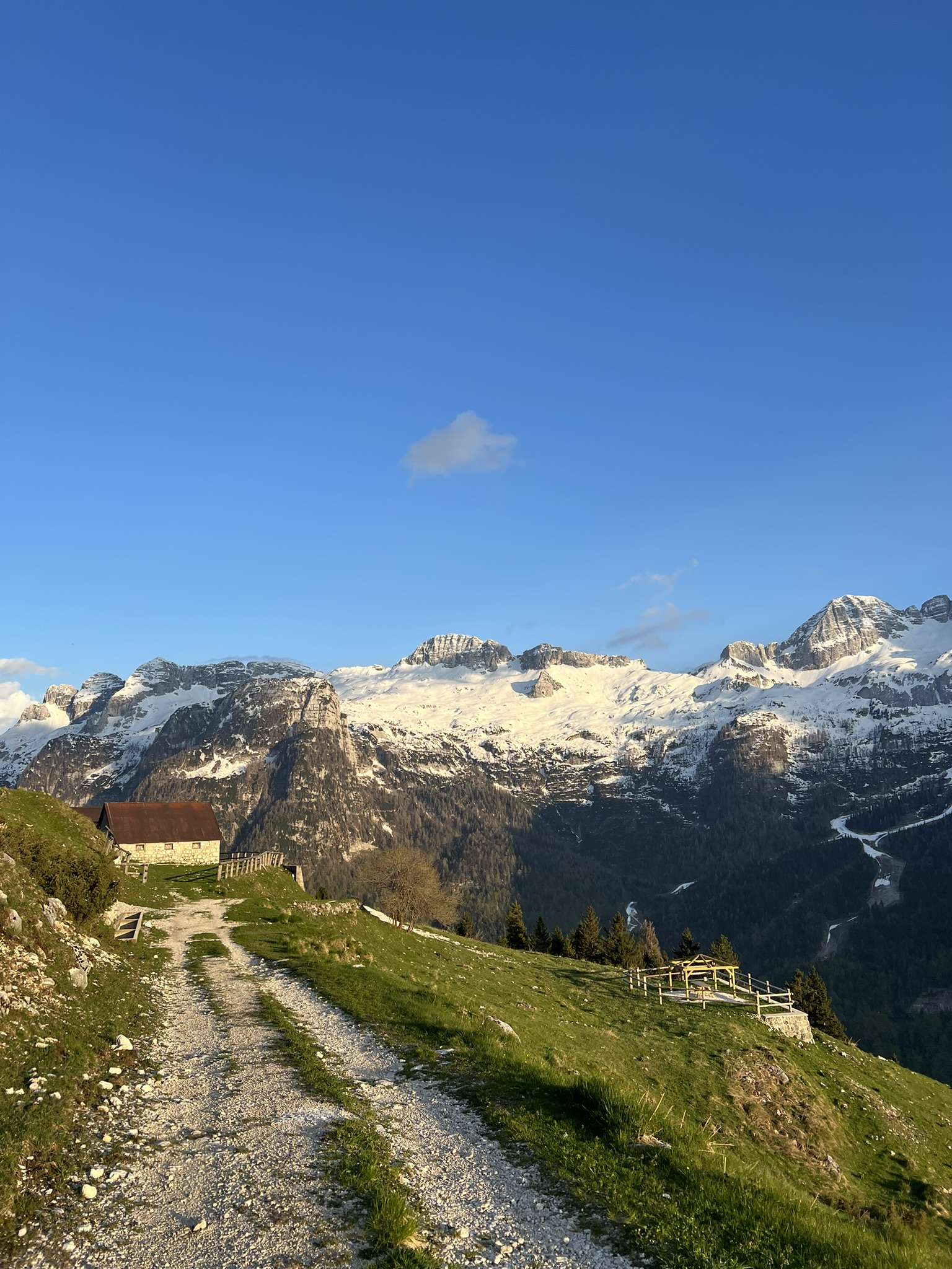 Views from the Pecol plane above Sella Nevea pass