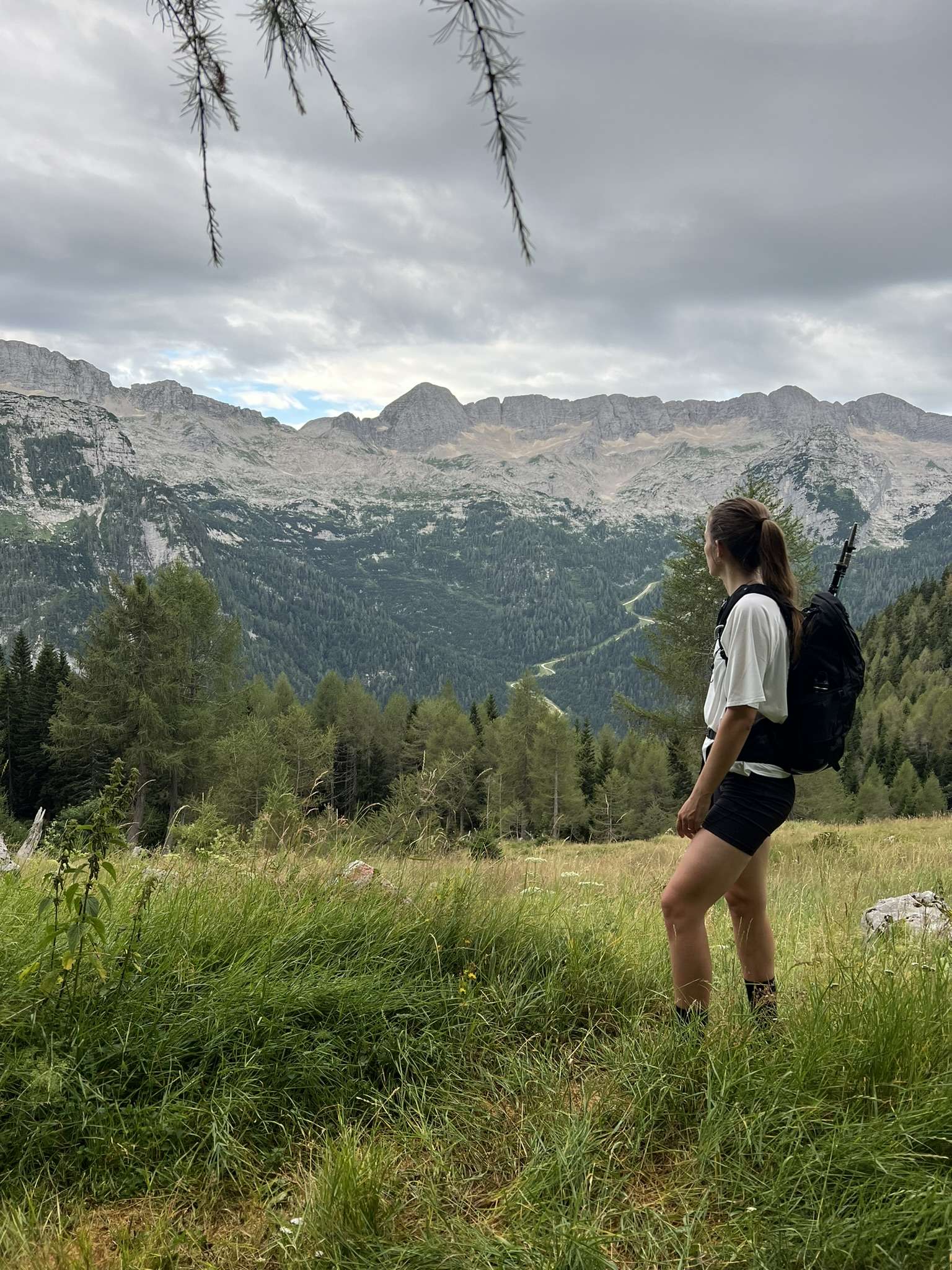 While hiking you can enjoy views of the Sella Nevea ski resort