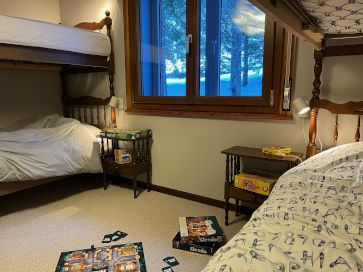 Kids bedroom with plenty of toys for children