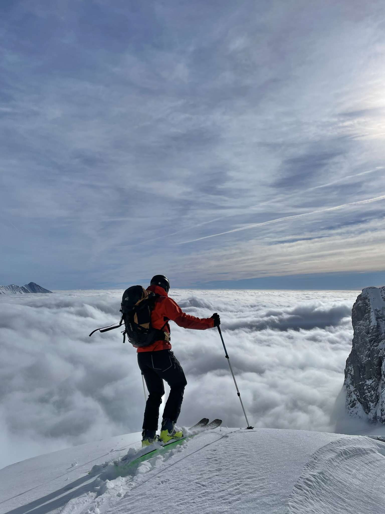 Skiing above the clouds at Sella Nevea - Kanin ski resort