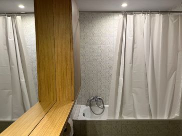 Bathub in the bathroom