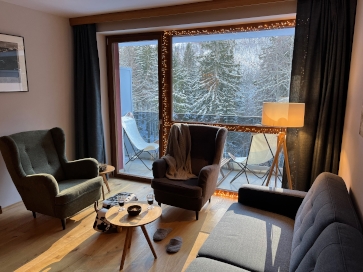 Living room with the mountain views